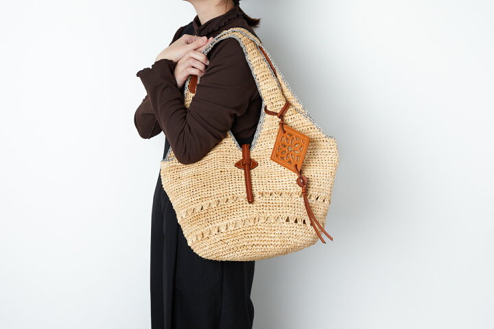 楽天市場】☆ genten ゲンテン バッグCrochet raffia（クロシェット 