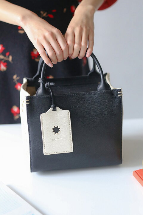 楽天市場】☆ genten ゲンテン バッグキュービックカットワーク 手さげ  