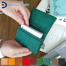 【選べる実用的ノベルティ付】 BAGGY PORT バギーポート 名刺入れブオナ 名刺入れ ZYS-2413メンズ レディース 男女兼用 カードケース コンパクト プエブロレザー プエブロ ビジネス 小物 ギフト プレゼント ブランド 卒業 入学 就職 栄転 祝い 就職祝い