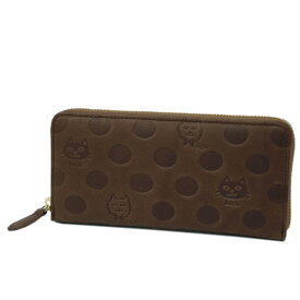【ボックス21 安心の3年保証付】 box21 ボックス21 長財布Juju&beck（ジュジュ＆ベック） 小銭入れ付き長財布（ラウンドファスナー式） 0333323レディース 財布 ラウンドファスナー 猫 ネコ 日本製 ギフト かわいい おしゃれ プレゼント ブランド