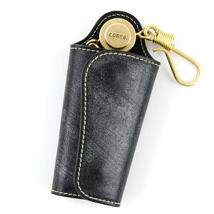 �y�R���{ 3�N�ۏ؁{�v���[���g�t�z CORBO. �R���{ �L�[�P�[�Xfull grain Bridle Leather �t���O���C�� �u���C�h�����U�[�L�[�P�[�X 1LM-1606�����Y ���� Black London colour Dark stain ���{�� �M�t�g �v���[���g