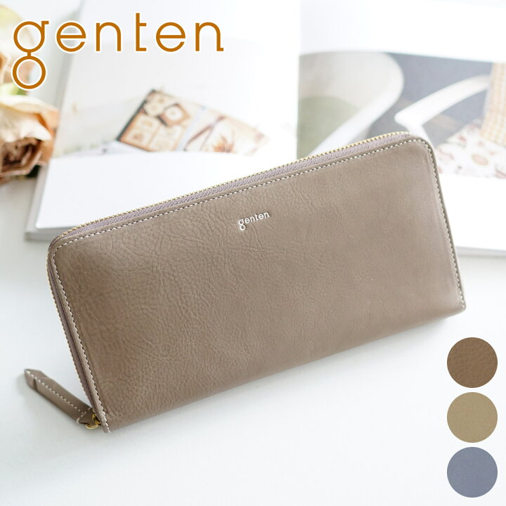 楽天市場】【選べるかわいいノベルティ付】 genten ゲンテン 長財布 