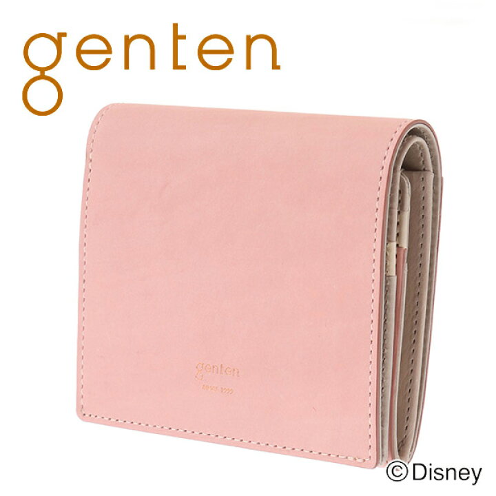 楽天市場 選べるかわいいノベルティ付 Genten ゲンテン 財布スタンディングシリーズ ミニーマウス 2つ折り財布 レディース 二つ折り 二つ折り財布 小銭入れ付き Disney ディズニー コラボ ギフト かわいい おしゃれ プレゼント ブランド こだわりのブランド