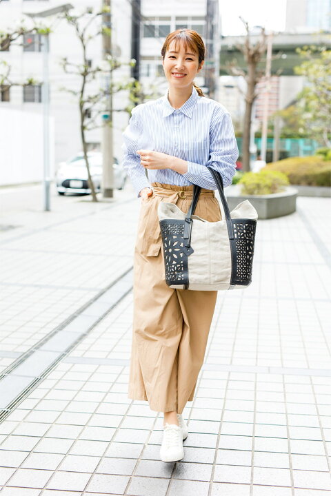 楽天市場】☆ genten ゲンテン バッグlinen cut work（リネンカット 