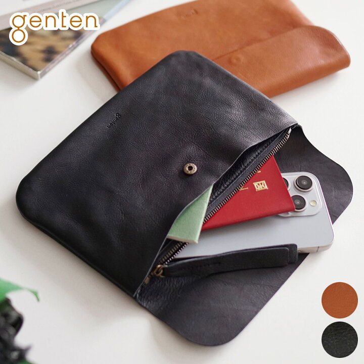楽天市場】【ゲンテン 安心の3年保証付】 genten ゲンテン ポーチ 