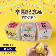 【卒園記念品】 名入れ プチギフト キューブカステラ プレーン 1個【三源庵】卒業 記念品 名入れ 卒業記…