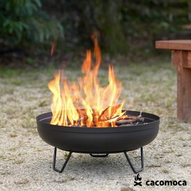 Fire Pit TACT 焚き火台 スチール製 耐熱塗装済み 軽量 直火感覚 キャンプ飯 調理OK 2サイズ展開(45cm/60cm) キャンプや庭に最適