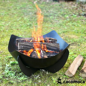 Fire Pit TENQUA 焚き火台 個性派 ブラック グランピング モダン 庭 簡単設置 別荘