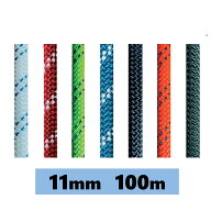 TOWA 【入数：100m】スタティックロープKM3【11mm】各色(引張強度36kN)NFPA基準認定品セーフティロープ …
