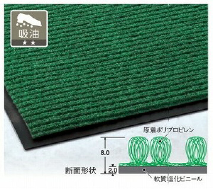【法人専用】【直送専用品】テラモト　テラシックマット　900×1800mm　MR-039-048-1