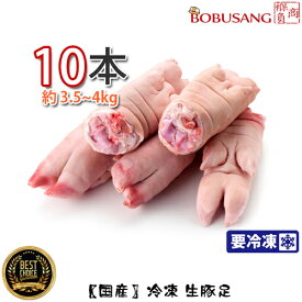 豚足【国産】冷凍 生豚足10本入り(約4kg)【冷凍便】豚肉　豚足 冷凍食材 (00040x10)【S】