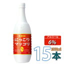 「10」 (02542)【S】【二東米マッコリ】E-DON 二東にっこりマッコリ ★ 1000ml X 15本 ★ (1BOX) (PET)/イドンマッコリ/韓...