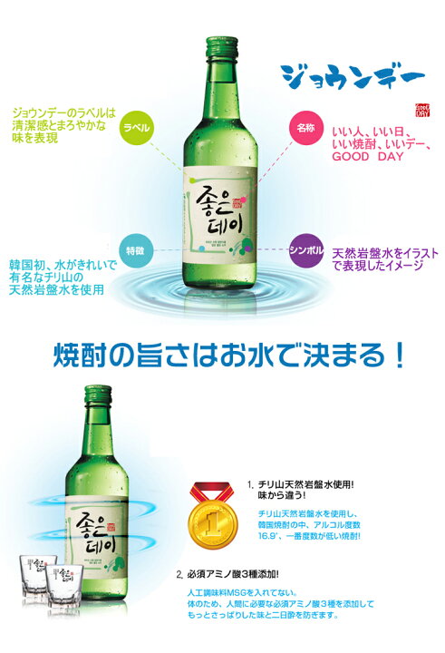 楽天市場 チャミスル ジョウンデー 360mlx本 1box 韓国焼酎 お酒 酒 焼酎 韓国焼酎 韓国お酒 焼酎 16 9度 あす楽 x 10 S Bobusang