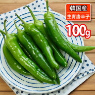 【韓国唐辛子 青唐辛子 生青唐辛子 100g】「クール便」「辛口」★ 「韓国産」とうがらし チョンヤンゴチ…