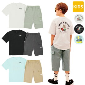 【正規品】 THE NORTH FACE Tシャツ ズボン K'S HIKE CAPRI SET NT7UQ11 ☆ キッズ 子供服 子ども用 ジュニア 上下セット セットアップ 春 夏 秋 シンプル カジュアル アウトドア 女の子 男の子 韓国ファッション ノースフェイス 【韓国発送/海外通販/関税込/送料無料】