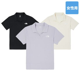 【正規品】 THE NORTH FACE ポロシャツ トップス W'S ICE DAY S/S POLO NT7PQ39 ☆ レディース 半袖 冷感素材 涼しい カジュアル シンプル ロゴ ワンポイント 韓国ファッション ノースフェイス 【韓国発送/海外通販/関税込/送料無料】