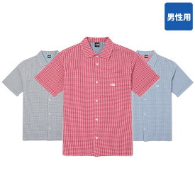 【正規品】 THE NORTH FACE シャツ トップス M'S TRAVELER CHECK S/S SHIRTS NH8SQ01 ☆ メンズ 半袖 ロゴ刺繍 ワンポイント ボタン 涼しい 韓国ファッション ノースフェイス 【韓国発送/海外通販/関税込/送料無料】