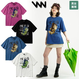 【購入特典Tシャツ付き！】 WV PROJECT Tシャツ ゆったり Falling 1/2 sleeve t-shirts JIST7707 ☆ オーバーフィット シンプル ストリート シンプル レディース メンズ 韓国ファッション 韓国ブランド ダブリューブイプロジェクト 【送料無料】