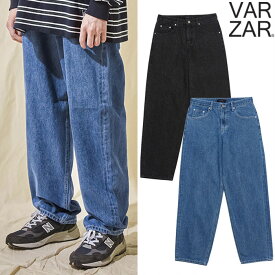 【正規販売店】VARZAR ジーンズ ゆったり Wide Tapered Retro Denim Pants ☆ シンプル ワイド デニム ジーパン レディース メンズ 人気 春 夏 秋 冬 韓国ファッション 韓国ブランド バザール K-POP アイドル愛用【韓国発送/海外通販/関税込/送料無料】