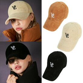 ★最大2000円クーポン＆ポイント2倍★VARZAR キャップ 3D Monogram logo corduroy over fit ball cap ☆ 帽子 ボールキャップ カジュアル シンプル レディース メンズ 芸能人 韓国 韓国ファッション 韓国ブランド バザール 【正規品】