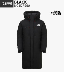 ノースフェイス 美品 フード ロングダウン 韓国 XL ブラック K0160 