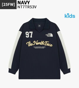 【正規品】 THE NORTH FACE 長袖Tシャツ K'S STADIUM L/S TEE NT7TR53 ☆ キッズ カットソー ロンT 子供服 襟付き 男の子 女の子 ロゴ 大人着用OK 韓国ファッション 韓国 ノースフェイス 【関税込/送料無料