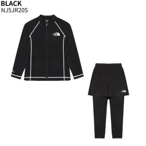 【正規品】 THE NORTH FACE 水着 K'S SURFSIDE ZIP UP SET NJ5JR20 ☆ 子供服 ラッシュガード 長袖 レギンス ウォーターウエア ロゴ ベビー キッズ ジュニア ノースフェイス 【関税込/送料無料】
