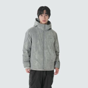 [SNOW PEAK APPAREL] �v�����g ���C�g �_�E�� �W���P�b�g �A�b�V�� �O���[ S26WMTDJ36AG