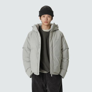 [SNOW PEAK APPAREL] �V�e�B �L�����p�[ ���[�e�B���e�B �t�[�f�b�h �_�E�� �W���P�b�g ���C�g �O���[ S26WMGDJ68LG
