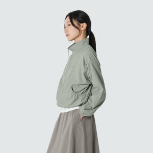 [SNOW PEAK APPAREL] Pico Sunblock Ultralight Women's Stand Neck Windbreaker Light Khaki S26MWTWB77LK