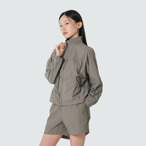 [SNOW PEAK APPAREL] Pico Sunblock Ultralight Women's Stand Neck Windbreaker Vintage Gray S26MWTWB77VY