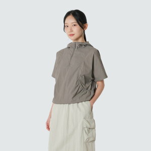 [SNOW PEAK APPAREL] Pico Sunblock Ultralight Women's Short Sleeve Anorak Vintage Gray S26MWTAN77VY