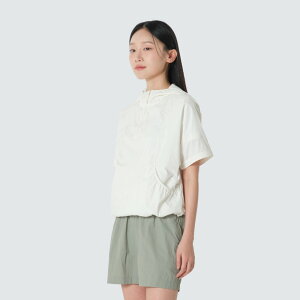 [SNOW PEAK APPAREL] Pico Sunblock Ultralight Women's Short Sleeve Anorak Off White S26MWTAN77OW