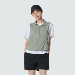 [SNOW PEAK APPAREL] Pico Sunblock Ultralight Women S Stand Neck Vest Light Khaki S26MWTVE77LK