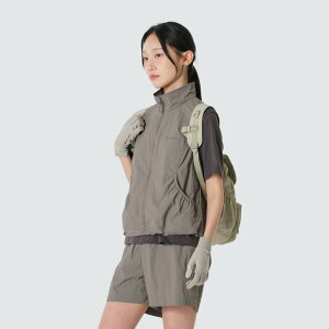 [SNOW PEAK APPAREL] Pico Sunblock Ultralight Women S Stand Neck Vest Vintage Gray S26MWTVE77VY