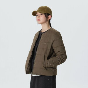 [SNOW PEAK APPAREL] CLEND �E�B�����Y ���E���h �l�b�N ���C�g �_�E�� �W���P�b�g �^�� �O���[ S26WWDDJ97TG