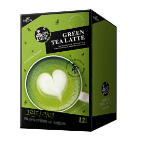 【グリーンティーラテ】コーヒー スティック 珈琲 グリーンティー 緑茶 緑茶ラテ インスタント 韓国 おすすめ 人気 ホット アイス ラテ プレゼント ギフト 贈り物 誕生日 差し入れ お祝い 宅カフェ おうちカフェ 個包装 粉末 オフィス 会社