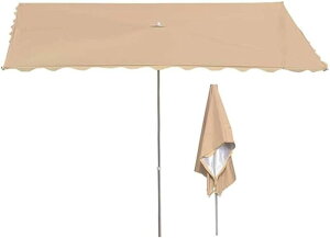 パラソル ガーデンパラソル オーニングテント 長方形パラソル 風に強いパラソル 傾斜トップ UVカット 防水 折りたたみ可能 組み立てが簡単 ガーデンテラス バルコニー 日よけ 遮熱 屋外 店