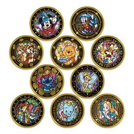 テンヨー 金バッジ ディズニー マルチ 10個入 BOX 24金メッキ 缶バッジ プレミアム グッズ 推し活 ギフト プレゼント 新品 未開封 【RSL】