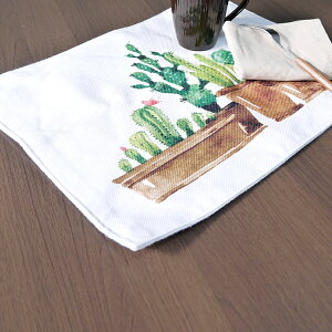 ランチクロス ランチョンマット 帆布風 白 ホワイト アイロン不要 給食クロス 給食 ハート フラミンゴ サボテン トナカイ 男の子 女の子 学校給食 小学生 中学生 幼稚園 マット 給食マット