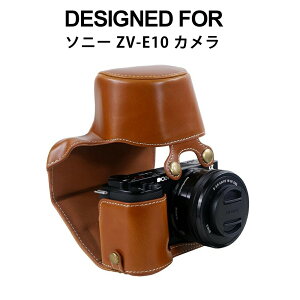 �P�[�X ZV-E10 VLOGCAM 16-50mm�����Y�Ή� PU���U�[ �S�ʕی�J�o�[ ���[ �V�����_�[�X�g���b�v�t�� �����Y������
