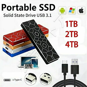 �|�[�^�u��SSD 2TB 4TB �n�[�h�f�B�X�N USB3.1 �O�t�� �ϏՌ� ���݊��� �|�[�^�u���n�[�h�f�B�X�N �É� �R���p�N�g ���^ �����^ �O�t��SSD �����]��