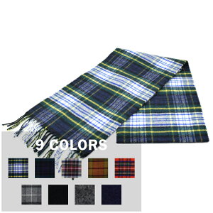 �y9 COLORS�zGLEN FYNE(�O�����t�@�C��) WOOL SCARF/MUFFLER(�E�[�� �X�J�[�t/�}�t���[) TARTAN CHECK/SOLID