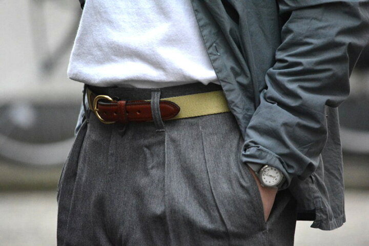 5 COLORS BARRONS HUNTER バロンズハンター SURCINGLE RIBBON BELT コットン レザーリボンベルト SOLID SELECT STORE SEPTIS