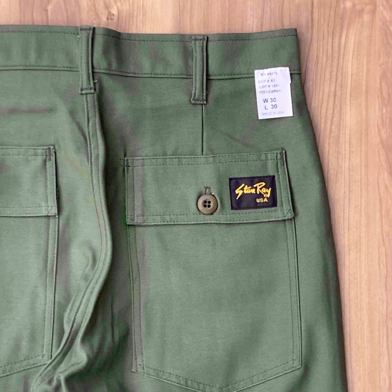 STANRAY(スタンレー/スタンレイ) 【MADE IN U.S.A】 4 POCKET TAPERED FATIGUE PANTS(アメリカ製  テーパード ファティーグパンツ) BAKER PANTS(ベイカーパンツ) OLIVE | SELECT STORE SEPTIS