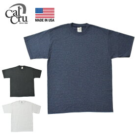 【3 COLORS】 CALCRU(カルクルー)【MADE IN USA】 S/S CREW NECK T-SHIRTS (アメリカ製 半袖 クルーネック Tシャツ) MICRO STRIPE / MICRO BORDER (マイクロ ストライプ / マイクロ ボーダー)