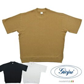 【3 COLORS】GICIPI(ジチピ) 【MADE ITALY】S/S MOCK NECK T-SHIRTS "POLPO" (イタリア製 モックネック Tシャツ) COTTON LINEN(コットン リネン)