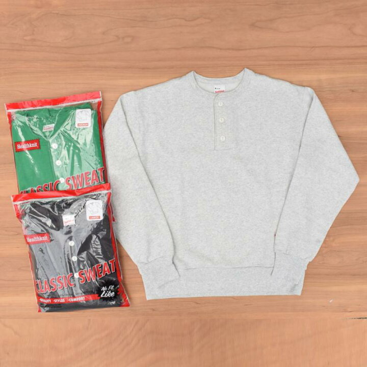 楽天市場】HEALTH KNIT(ヘルスニット) 80s MODEL CLASSIC SWEAT HENLEY 