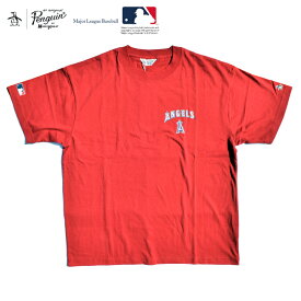 MLB(メジャーリーグベースボール) × MUNSINGWEAR(マンシングウェア) S/S PRINT T-SHIRTS(半袖 プリントTシャツ) LOSANGELES ANGELS (ロサンゼルス エンゼルス) 両面プリント