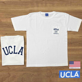 UCLA(ユーシーエルエー) 【MADE IN USA】 S/S C/N PRINT POCKET T-SHIRTS(アメリカ製 半袖クルーネック プリント ポケットTシャツ) WHITE